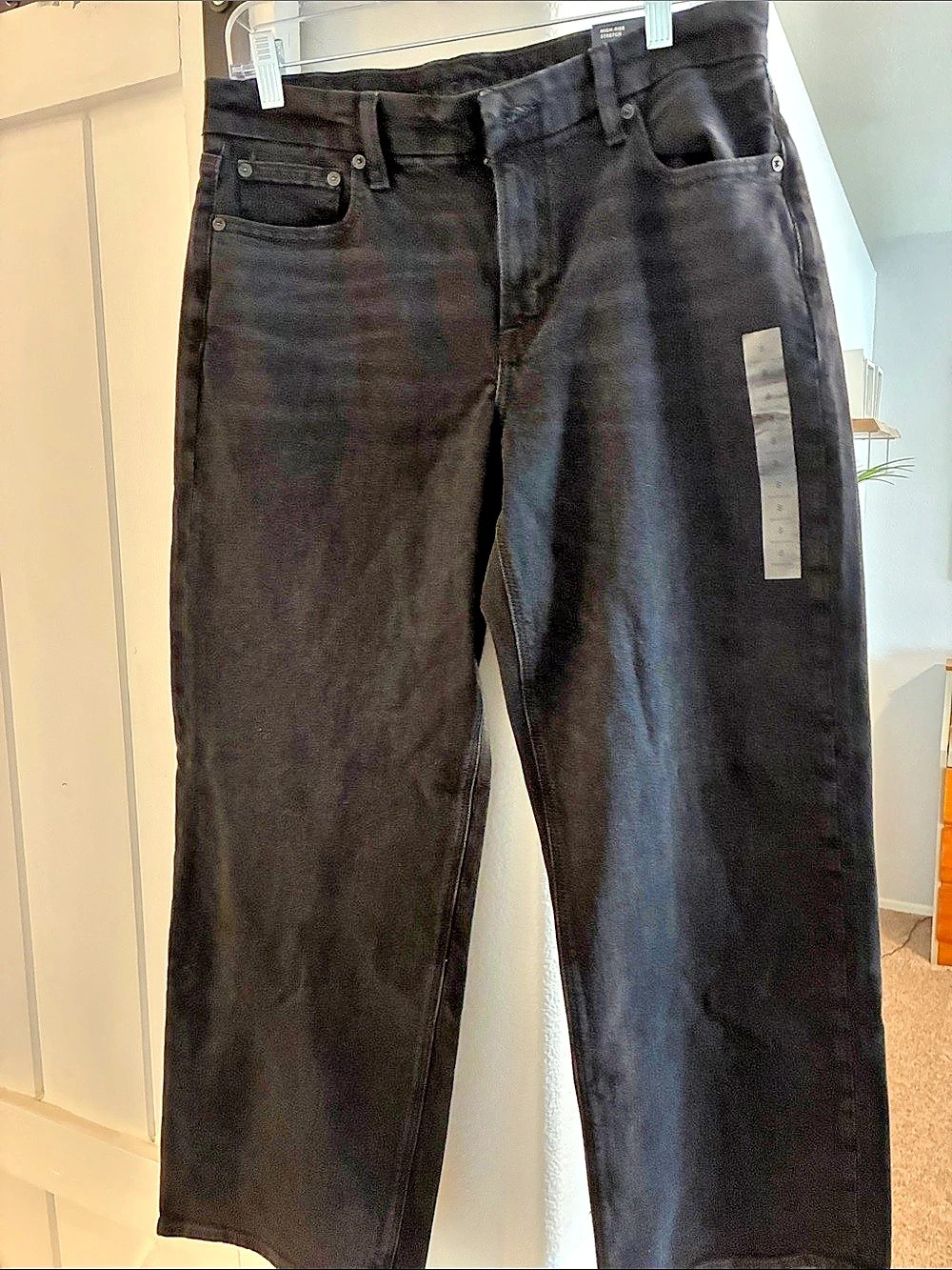 NWT !!! American Eagle Curvy Stove Pipe High-Rise Black Jeans Waist 29 NWT
